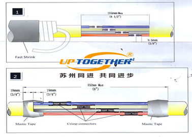 EPDM Flexible Shrink Tubing , Cold Shrink Cable Tube With Double Strips